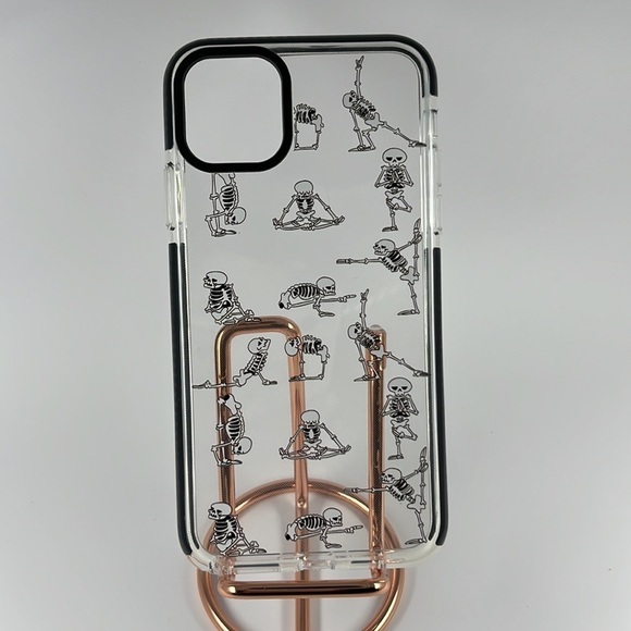 Unlock Style & Protection: iPhone 11 Pro Max - Skeleton Yoga - Clear Black - Picture 2 of 4